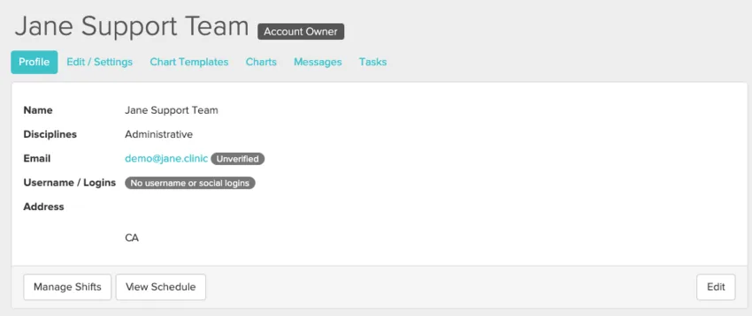 Jane account owner badge